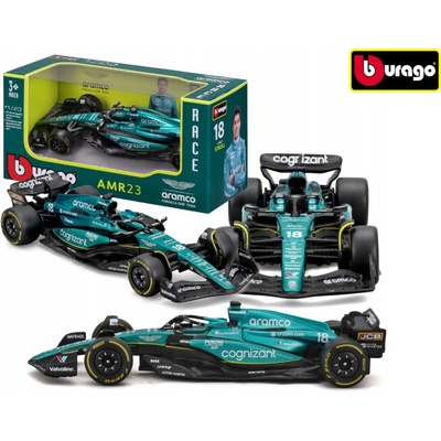 Bburago RACE Formula F1 Aston Martin AMR23 2023 #18 Lance Stroll 1:43