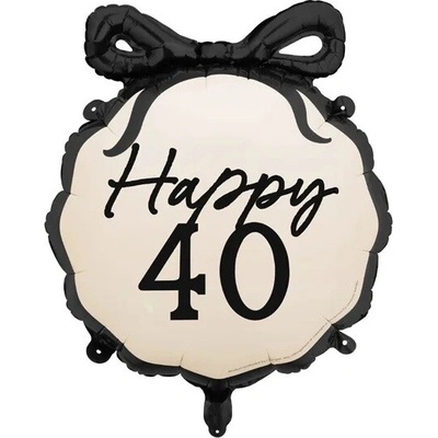 PartyDeco PartyDeco Fóliový balón Happy ''40''