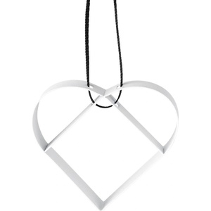Stelton Коледна украса FIGURA 5 см, сърце, мек бял, неръждаема стомана, Stelton (SN106002)