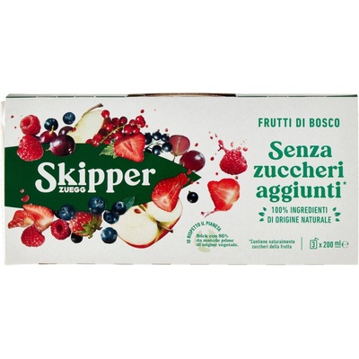 Skipper Bobuľový džús bez cukru 3 x 200 ml