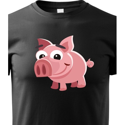 dětské triko Prasátko černá