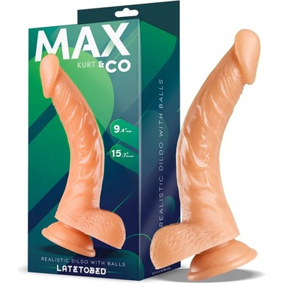 Max & Co Kurt Realistic Dildo with Testicles 9, 4" 24cm Flesh