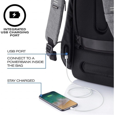 XD Design Bezpečnostný batoh Bobby Hero Regular P705.292 sivý
