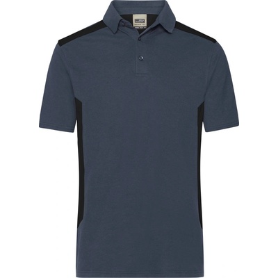 James & Nicholson polokošile Strong JN 1826 krátký rukáv pánská černá/carbon