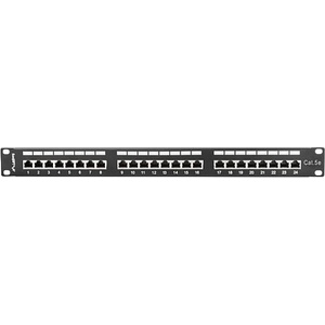 Lanberg patch panel 24 port 1U CAT. 5E shielded, black (PPS5-1024-B) - gtcomputers