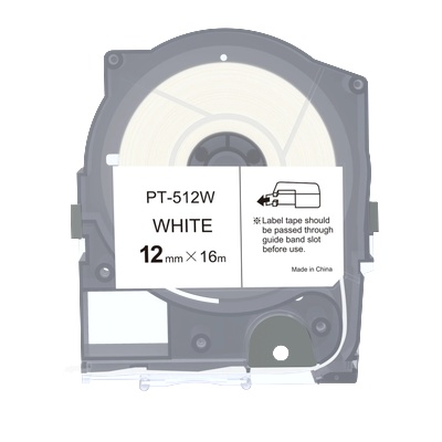 PRO-MAX Max LM-512W, 12mm x 16m, бял съвместима лента (LM-TP512W)