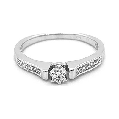 Beny Jewellery zlatý zásnubní s diamanty 2011030