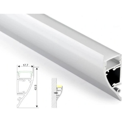 SJ-Tec Hliníkový profil matný stříbrný SJ-ALP4317 1 m