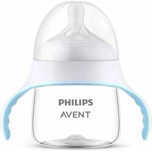 Philips Преходно шише Philips Avent - Natural Response 3.0, с биберон 6m+, 150 ml (SCF263/61) - baby