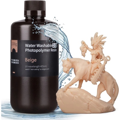 ELEGOO Water Washable 2.0 Resin Beige 1kg – Zboží Živě