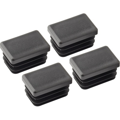 Walteco Zátka 30x20 mm čierna 4 ks 85137