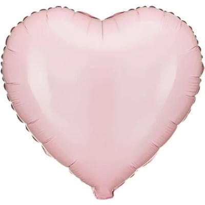 PartyDeco Balónek fóliový Srdce světle růžové 45 cm