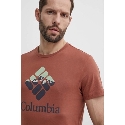Columbia tričko červené s potlačou 1888813.