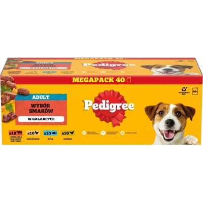 Pedigree mixovaný výber v želé 40 × 100 g