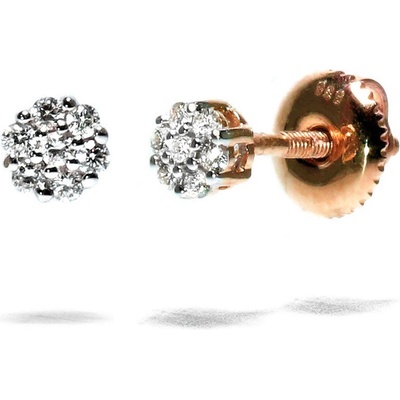 Blink-Blink decentné diamantové náušnice ružové zlato 3085RDG