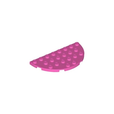 Lego 22888 Dark Pink Plate, Round Half 4 x 8