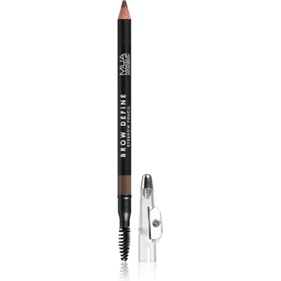 MUA Makeup Academy Brow Define dlhotrvajúca ceruzka na obočie s kefkou Mid Brown 1,2 g