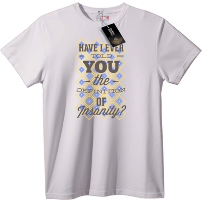 NOONEBRAND Тениска Определение на Лудостта - XS, White