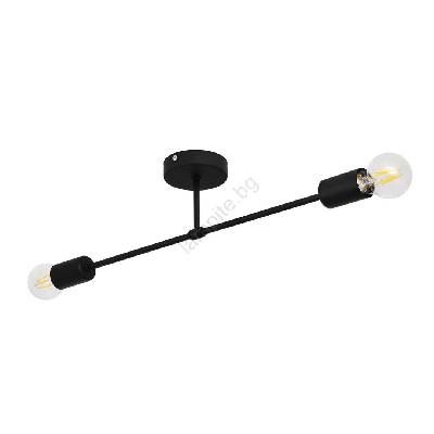 Повърхностен полилей CAMBRIDGE 2xE27/15W/230V черен (HE1111)