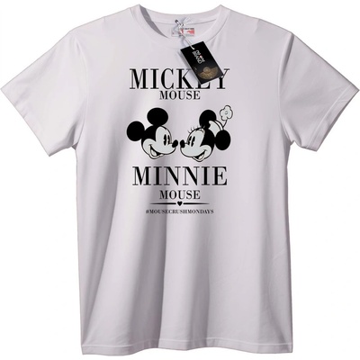 NOONEBRAND Тениска Mickey & Minnie Любов - XS, White