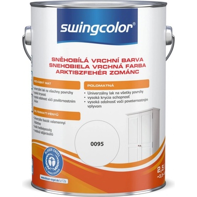 Swingcolor Biely krycí email 2,5 l snehobiela