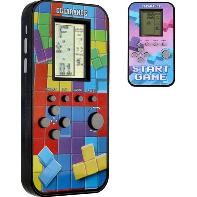 Teddies Digitálna hra Brick Game padajúce kocky hlavolam 7 x 14cm na batérie 2 farby