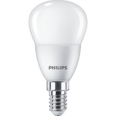 Philips LED žiarovka , E14, malá guľa, P45, 5W, 470lm, 2700K, "CorePro"