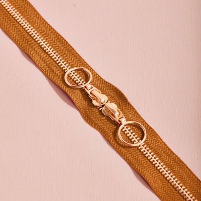 Atelier Brunette zip YKK dvoucestný | 40 cm | Pecan Pie