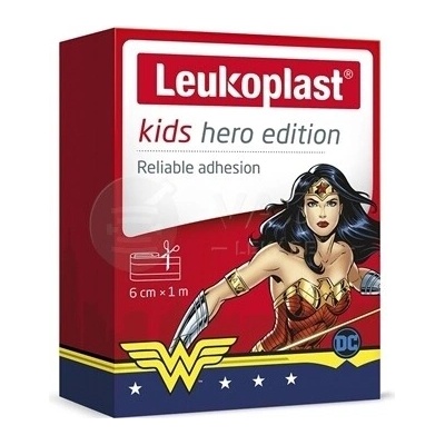 Leukoplast Kids Hero Náplasť na rany pre deti 6 cm x 1 m 1 nedelená náplasť na strihanie