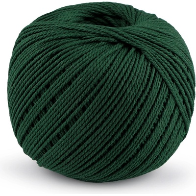 Bavlněná příze macrame Ø2 mm rozčesávací, střední, 13 zelená tmavá