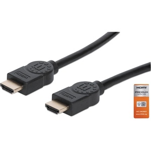 Manhattan Кабел „Манхатън - HDMI към HDMI (HDR, HEC, ARC, 4K 60 Hz, HDR, 5 м, 18 Gbps, черен) 355360 (355360)