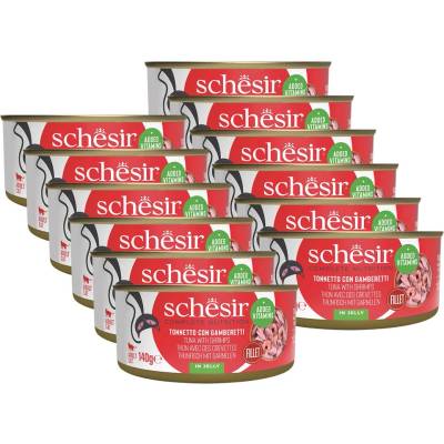 Schesir котка тон филе с скариди в желе 12 x 140 г