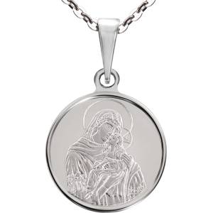 Macoins gold Сребърен медальон Света Богородица - Гигински манастир