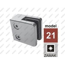 Úchyt skla ZAMAK, POLISH, 40x40x2/45x45mm