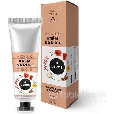 Leros krém na ruky živel Oheň s ružovým korením a škoricou 30 ml