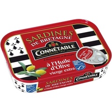 Connétable Bretónske sardinky v extra panenskom olivovom oleji plech 135 g