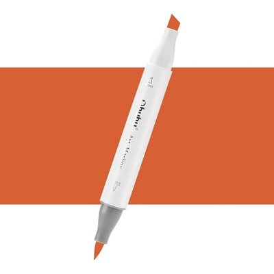 Lihová fixa OHUHU oboustranná Brush & Chisel, Tiger Lily (YR172)