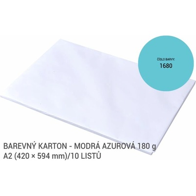 Kreslicí karton A2/180g/10lis světle modrá