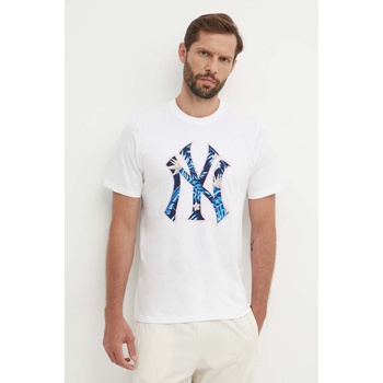 47 brand Памучна тениска 47 brand MLB New York Yankees в бяло с принт BB017TEMECH610503WW (BB017TEMECH610503WW)