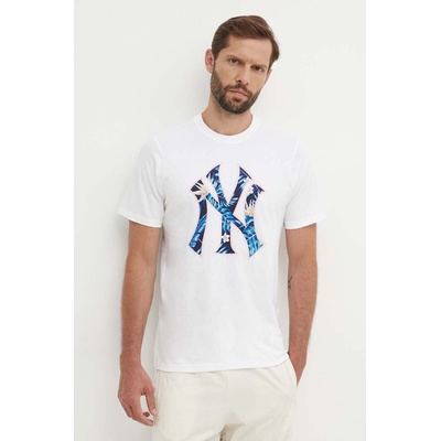 47 brand Памучна тениска 47 brand MLB New York Yankees в бяло с принт BB017TEMECH610503WW (BB017TEMECH610503WW)