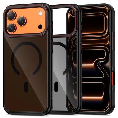 Tech-Protect Калъф Tech-Protect MagHybrid MagSafe за iPhone 17 Pro - черен и червен (5906302330430)