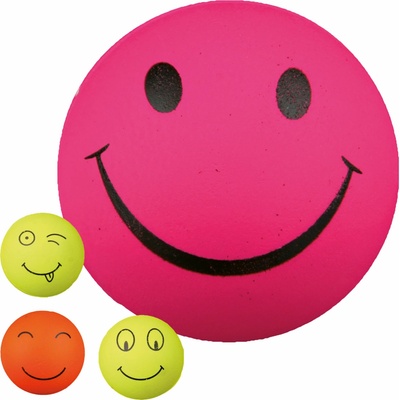 Trixie míč mechová guma smajlík 6 cm
