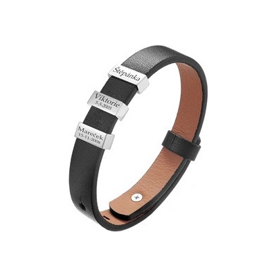 Šperky4U personalizovaný pánský kožený náramek OPA216
