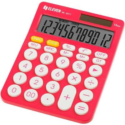 Eleven Kalkulačka RK-2311-PK, růžová, stolní, dvanáctimístná, duální napájení