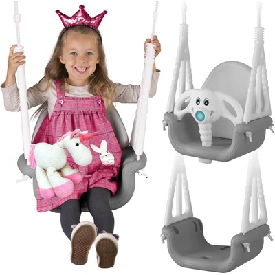 Ricokids Houpací kyblík se slonem 3v1 šedo bílý