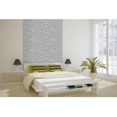 DIMEX ART Луксозна флизелинова тапета сиви ретро геометрични фигури