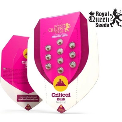 Royal Queen Seeds Critical Kush semena neobsahují THC 3 ks