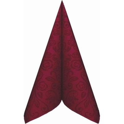 Airland ubrousky z netkané textílie Premium “dekor R” bordové 40x40cm