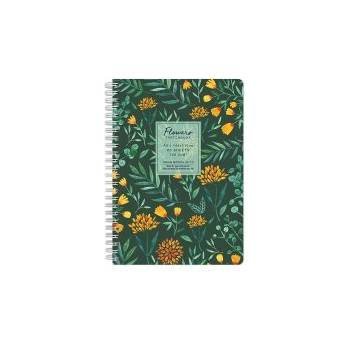 Image 1 of Drasca Скечбук Flowers 120г А5 60л Dahlia зелен фон