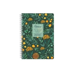 Drasca Скечбук Flowers 120г А5 60л Dahlia зелен фон